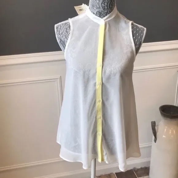 Aqua Tops - NWT Aqua Button Up Shear Tank